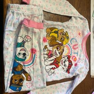 Nickelodeon Paw Patrol Kids Pajama Set - Pink and White